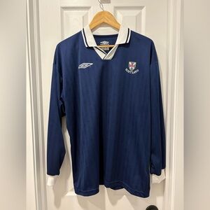 Umbro Scotland Navy Blue Soccer Jersey Large